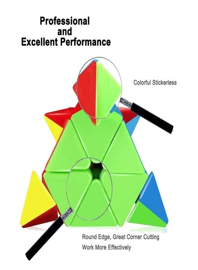 MKY 4x4 Speed Cube Stickerless 59mm Puzzle & Pyramid Speed Cube, 3x3 Stickerless Combo for Kids | Perfect Combo for Fun & Entertainment | Ideal Gift for Kids 3+ Years - Image 5